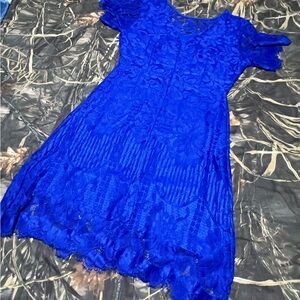 Beautiful Chic Blue Lace Dress